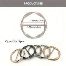5-Piece Versatile Metal Clips And T-Shirt Set - Easy Assembly Accessories And Pillar Cinch Accessories For Sewing And Needlework - 5pcs - 查看 5