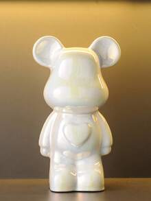 Decoración de oso de cerámica de 28 cm con forma de corazón, figura de oso de peluche de dibujos animados, decoración de alta gama para sala de estar, gabinete, gabinete de TV y ornamento para mostrador de bar - Multicolor - Ver 14