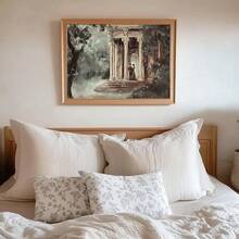 1pc Framed/Unframed Pride And Prejudice Temple Proposal Wall Art Poster Canvas Print Retro Cottagecore Aesthetic Decor Bookworm Vintage Painting For Dorm,Apartment,Bedroom,Living Room,Modern Home Decoration - Multicolor - View 3