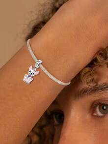 1 PC S925 Sterling Silver Delicate And Colourful Animals Beads Pendant Charm Pendant Ball Suitable For Bracelets DIY Women's Jewelry - Silver - View 10