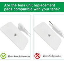 EMS Massage Patch TENS Unit Body Massager Stickers 3.5mm Snap Connector Latex-Free Self-Adhesive Reusable TENS Electrode Pads - Multicolor - View 6