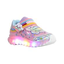 Tenis Niña Luces Led Urbano Infantil  Arcoiris Colores Tornasol Moda Glitter Kuali Shoes - Rosa - Ver 3