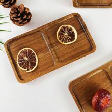 11.4-Inch Rosewood Multipurpose Serving Tray, Breakfast Platter, Snack Plate, Cake Stand, Decorative Platter, Divided Appetizer, Dipping Sauce, Nuts, Dried Fruits, Kitchen Counter, Bathroom Decor, Dessert Display, Suitable For Weddings, Graduations, Birthdays, Parties, Halloween, Christmas