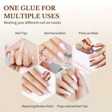 1/2/3pcs Nail Glue, Suitable For Nail Stickers, Nail Tips And False Nails, Super Adhesive, Long-Lasting, Applicable For Acrylic Nails, Gel Nails, Used With UV/LED Lamp - Clear - View 6