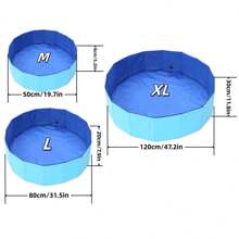 1pc Foldable Pet Bath Tub, Portable Dog Pool,Large Dog Swimming Pool , Hard Plastic Bath Grooming Pool For Pets Dogs And Cats,Blue