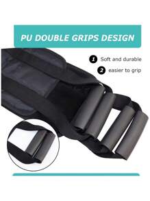 1pc Black Adjustable Back Lift And Transfer Belt For The Elderly, Bed Transfer Assistive Device With Handles, Padded Lift Sling, Lifting Equipment For Home Healthcare Patient Transfer