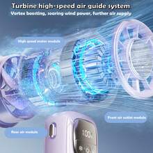 Quạt cầm tay gấp gọn 100 tốc độ mới năm 2025 - Quạt cầm tay nhỏ tốc độ cao Turbo, Công suất gió siêu mạnh, Làm mát bằng chất bán dẫn, Tuổi thọ pin dài 4000mAh, Sạc USB di động, Thích hợp cho du lịch, đọc sách, văn phòng và sử dụng ngoài trời, Sản phẩm tuyệt vời nhất trong mùa hè - Màu tím - Xem 7