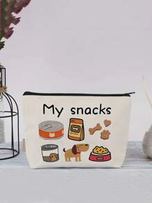 Borsa porta spuntino per cani adulti, con motivo carino per spuntino per animali domestici, borsa con cerniera leggera, adatta per viaggi, inodore, perfetta per giocattoli per animali domestici, spuntino e legami - il regalo perfetto per le mamme dei cani