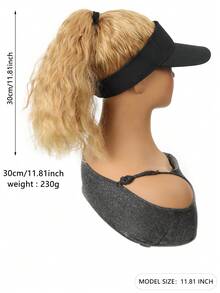 Women's High Temperature Fiber Synthetic Curly Wave Ponytail Wig With Adjustable Buckle Net Baseball Cap Sporty Sun-Protective Style Suitable For All People - Multicolor - View 14