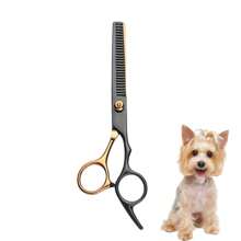 Premium Tiergrooming-Scherensatz, Edelstahl Hunde- und Katzen-Trimm-Scheren mit ergonomischem Design für beide Hände, professionelles Werkzeug zum Schneiden von Tierhaar inklusive Kamm und Pflegezubehör