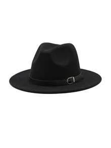 1 件男女通用秋冬大檐羊毛毡帽，优雅皮带装饰礼帽，休闲时尚牛仔帽，适合派对、聚会、西部主题活动、日常穿着 - 彩色 - 查看 19