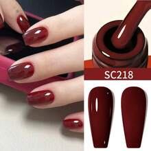 Tonitu g. Tonitu G 7ml 凝胶指甲油 - 7 种鲜艳颜色，可浸泡，UV/LED 固化，红色、勃艮第棕色、巧克力黑色、马卡龙蓝色、黄色半永久性凝胶指甲油，适用于家庭美甲沙龙和美甲艺术，是送给女士的礼物