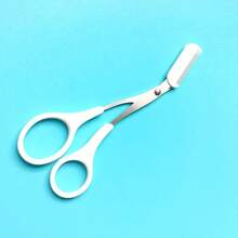 1 Pieza/1 Set de Tijeras para Cejas de Mujer, Tijeras para Cejas, Tijeras para Cejas con Forma de Peine, Tijeras con Estilo de Peine, Clips para Dedos Antideslizantes para Eliminación de Vello, Recortadora de Cejas de Acero Inoxidable, Accesorios de Belleza Convenientes para Hombres y Mujeres (Negro, Rosa, Blanco) - Multicolor - Ver 4