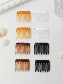 8/24pcs Women Plastic Hair Combs Set, Suitable For Daily Hairstyles And Decoration Side Comb, Wedding, Hair Accerssories