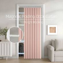 Cortina de puerta plegable de 1 pieza, función de plegado magnético, adecuada para sala de estar, dormitorio, porche, oficina, universal en todas las estaciones 39,5 * 78,7 pulgadas