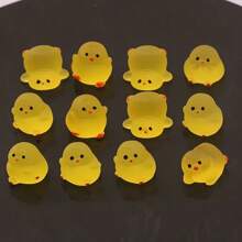 5/10/20/50pcs Mini Glow In The Dark Chick DIY Accessories, Decoration For Car, Dashboard, Desktop, Room, Party, Garden Landscape