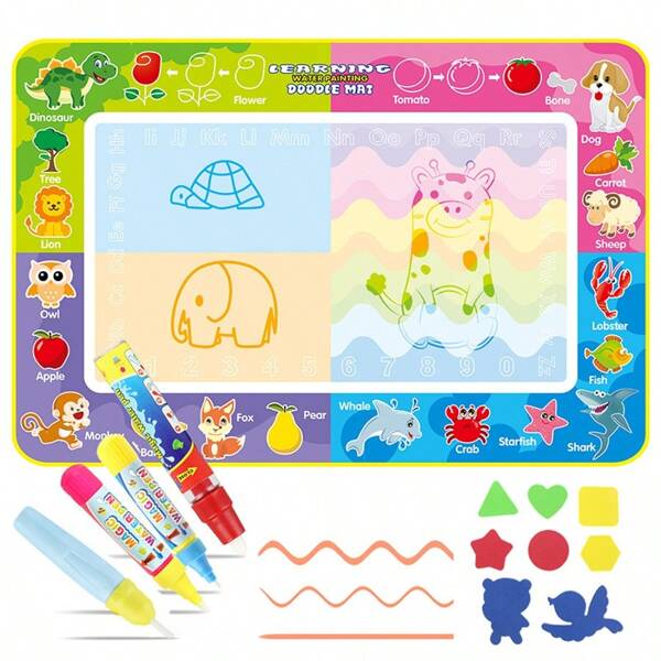 1 Stück Kinder Malbuch mit Wasser, Jungen Mädchen Wasser Malerei Leinwand Tuch Frühförderung Spielzeug, geeignet für tägliche Unterhaltung, Eltern-Kind-Interaktion