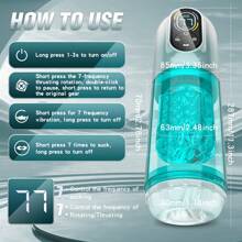 Automatic Male Masturbator Male Sex Toys, Sex Toys For Men Penis Pump With 7 Sucking & Vibrating & Thrusting & Rotating & Licking, Men Sex Toy Adult Toys Blowjob Sex Machine Pocket Pussy Stroker