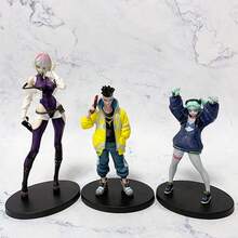 1pc Cyberpunk Street Style Plastic Action Figure Set: Cool Rusi, David And Rebeka, Perfect Ornament And Collectible, Exquisite Details And Expressions, Suitable For Anime Fans And Toy Collectors - Multicolor - View 1
