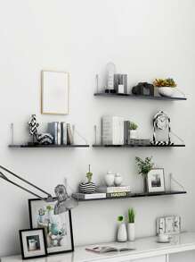 1 pieza Estante de pared sin perforar, estante colgante para cocina/sala de estar/dormitorio, tablero de almacenamiento flotante de pared
