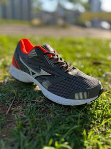 Men's Sports Shoes CrossFit Training Sports Lace Up Gym And Fitness - Than chì/Cam - Xem 2