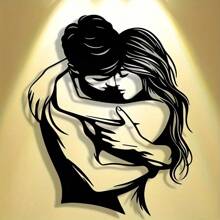 Stylish Metal Wall Art Of Lovers - Modern Wrought Iron Decor For Home, Office, And Cafes - Ideal Gifts For Festivals And Birthdays, Perfect Room Decoration, Suitable For Modern Home Decoration, Home Decoration, Room Decoration, Wall Decoration For Bedrooms, Living Rooms, Etc., Waterproof, Rust-Proof And Durable, A Great Gift Choice, Sturdy And Non-Fading, With A Century-Old Paint Process, Made Of High-Quality Materials, And Easy To Install.