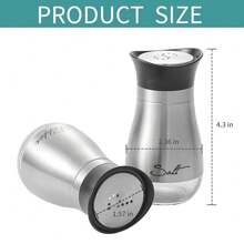 Pack Of 2 Salt And Pepper Shakers Pots Dispensers Cruet Jars Set With Holder