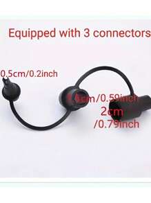 1pc Portable Manual Air Pump, With Three Types Of Diameter Valve Procurement Product Connectors, Suitable For Air Beds, Swimming Rings, Swimming Pools, Toys, Balloons And Boats