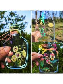 20 件 - DIY 书签、透明干花书签、花朵书签、手工 DIY 透明精美花朵页、生日和结婚礼物、母亲节、夏季装饰、毕业季、自制书签套装、彩色花蕾书签和压花贴纸、书签制作套件、DIY 精美花朵页