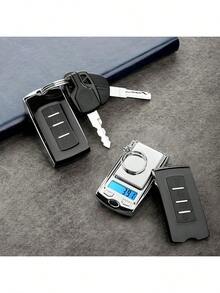 1pc Mini Digital Pocket Scale, 200g/100g 0.01g Precision Portable Electronic Gram Scale, LCD Display Mini Portable Gram Scale With Battery, Car Key Shape Electronic Scale For Jewelry, Herb, Food, Gemstones, Medicine