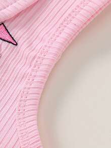 Kids Girl 2 Piece Outfit Lapel Sleeveless Tank Tops And Golf Print Pleated A-Line Skirt Set For Toddler Summer Clothes - 紅色 - 查看 8