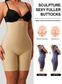 1 pièce Gaine de maintien taille haute contrôle du ventre, grande taille sans couture