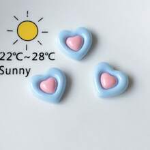 10pcs Cute Double-Layer Star & Heart Shaped Refrigerator Magnets, Creative Birthday Party Wedding Decor Fridge Stickers, Assorted Colors For Office, Whiteboard, Home, Kitchen Decoration