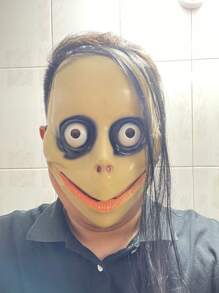 1 Pieza, Máscara de Payaso de Horror de Halloween, Suministros de Fiesta de Esqueleto, Accesorios, Máscara de Fiesta, Mascarada, Día de Matar, PVC Día de la Muerte, Feliz Día de la Muerte, Personaje de Juego, Guión de Personaje, Matar, Juguetes de Payaso, Alma de Payaso, Fiesta MOMO, Habitación de Terror, Escape, Máscara de Payaso Real, Máscara Aterradora, Peluca de Fantasma Femenino de Gaviota, Accesorios, Máscara Astuta y Aterradora