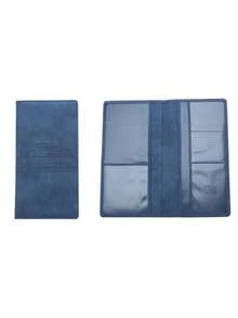 Premium PU Car Insurance Data Document Protector & Business Card Holder - Navy Blue - View 7