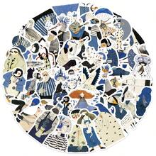 50pcs Quirky Hand Drawn Clip Art Vinyl Waterproof Stickers, For Water Bottles Laptop, Skateboard, Scrapbook Animal Characters Decal,School Supplies,Back To School - Multicolor - View 12