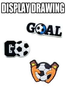 21pcs Soccer & Digit Themed Shoe Charms Suitable For Decorating Slippers, Pen Cases, Backpacks And Party Gifts