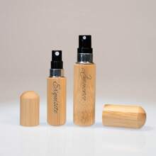 Customized 5ml & 8ml Refillable Perfume Atomizer Bottles With Bamboo Case, Small Portable Sprayer Bottle, Suitable For Travel, Living Room, Bedroom, Bathroom Home Decor, Mother's Day, Christmas, Valentine's Day Gifts, Refillable Perfume Bottle, Wedding, Party, Birthday, Father's Day, Mom Dad Friend Gifts, New Year, Accessories, Fun Party Gifts