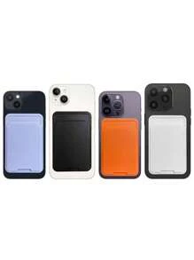 Soporte adhesivo universal para teléfono móvil que se ajusta a varios modelos de teléfonos, adecuado para guardar tarjetas de tránsito, tarjetas de acceso, tarjetas de identificación, tarjetas de crédito y evitar la pérdida de tarjetas, para mujeres y hombres, cartera Magsafe, cartera para tarjetas