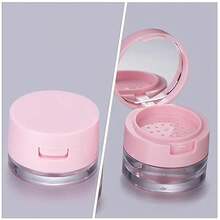 1/3pcs 3/5g Mini Portable Loose Powder Compact With Puff & Sifter, Travel Makeup Refillable Powder Case (Sold Individually)