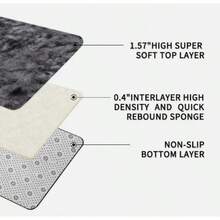 Autumn Homeware Room Decor Fluffy Rug, Non-Slip Soft Floor Mat, Decorative Carpet For Home Living Room, Bedroom Accessories, Teenage Boy Gift, Christmas Gifts, Christmas Decorations - Light Grey - View 6