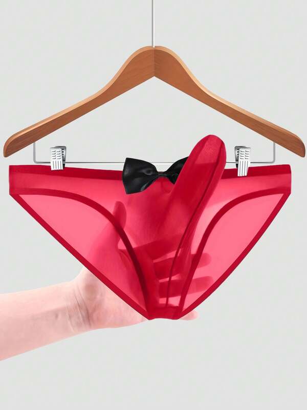 Caleçons homme en maille semi-transparente respirante et confortable, avec grand étui, coupe triangulaire, couleur unie et sexy, pour un port quotidien