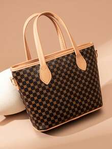 Women's Bag New Fashion Tote Bag Shoulder Bag Retro European And American Women's Handbag - Multicolor - View 7