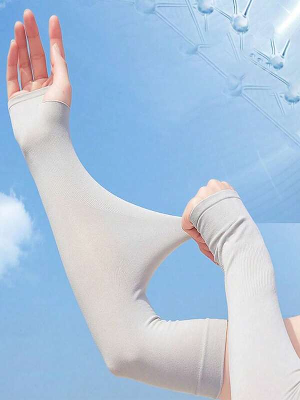4Pairs UV Sun Protection Arm Sleeves For Men Women Youth, Compression Cooling Sleeve Cover With Thumb Hole For Cycling, Driving, Running, Riding, Fishing, Golfing And Outdoor Sports