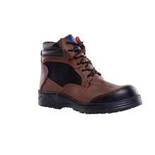 Bota Botin Calazado de Seguridad Industrial Para Hombre Dielectrica Casco de Poliamida Piel Suela Antiderrapante Tallas 25 a la 30 M091CP - Café - Ver 2