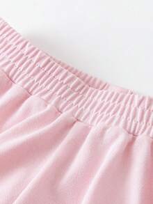 mini bala 女童两件套速干学院风短袖套装夏季 - 白紅色 - 查看 8