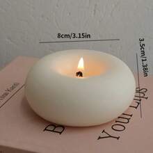 1 st. handgemaakte donutkaars, vakantiedecoratie, creatief handwerkgeschenk, aromatherapiekaarsornament, verjaardagscadeau, leuke decoratie, fotografie-accessoire, Valentijnsdaggeschenk, Moederdaggeschenk, creatief ornament, gevormde kaars, woondecoratie, eettafeldecoratie, kerstdecoratie