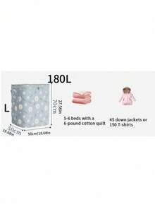 1 件可折叠布被子收纳袋，防尘、防水、防潮衣物收纳袋，带手柄，非常适合收纳被子、玩具、枕头、季节性服装、羽绒服、搬家和打包，采用优质牛津布制成，带拉链封口装饰装饰节日装饰房间装饰家居装饰卧室装饰卧室，收纳袋，家居收纳，女式白色 T 恤，女式黑色裤子，女士冬装，连衣裙， - 寶藍色 - 查看 14