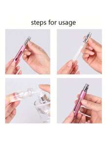 2pcs 5ml Clear Window Spray Bottle, Empty Perfume Travel Containers, Refillable Mini Portable Liquid Bottle For Cosmetics