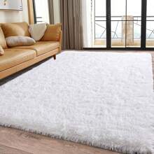 1 pièce, Tapis de zone doux pour chambre à coucher moelleux, tapis moelleux antidérapant à poils longs et doux pour le chevet, tapis de salon tie-dye pour filles enfants bébé adolescent dortoir décoration maison, tapis de chambre à coucher salon nurserie décoration de pièce